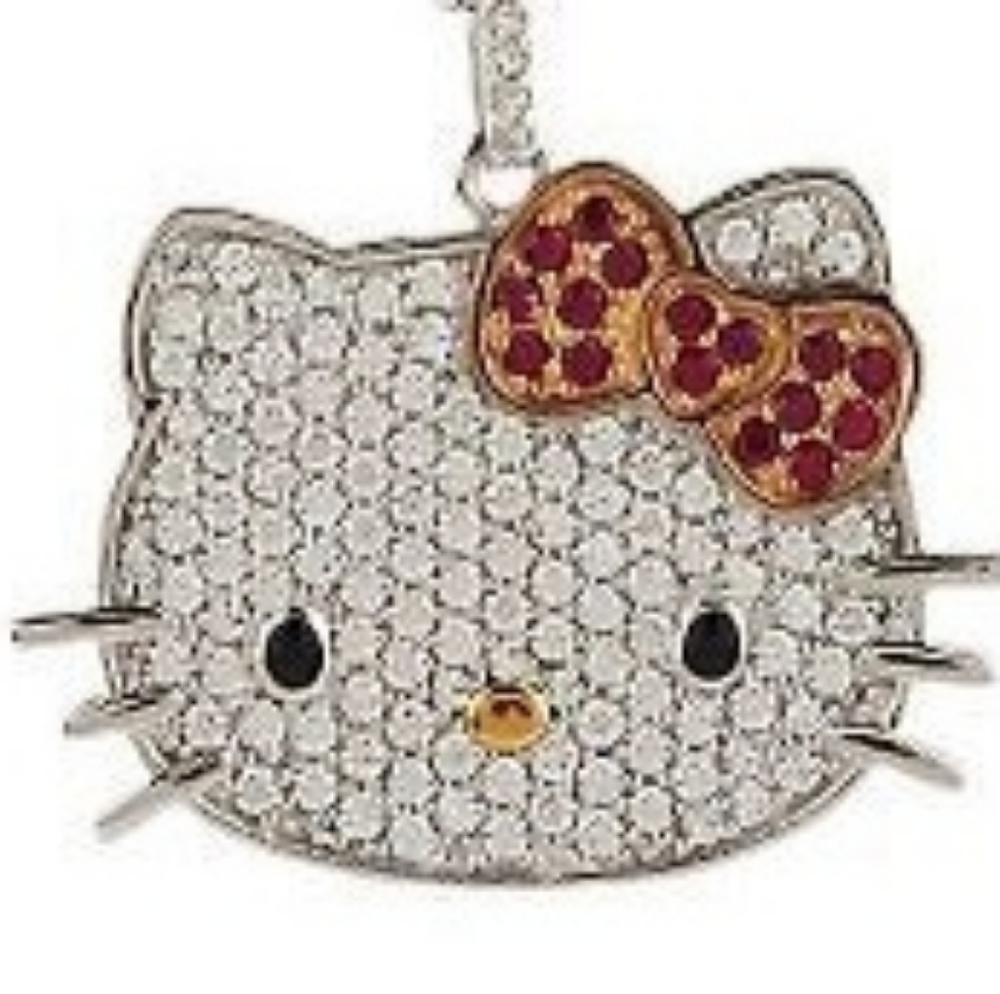 Hello Kitty Diamonique Necklace Pendant